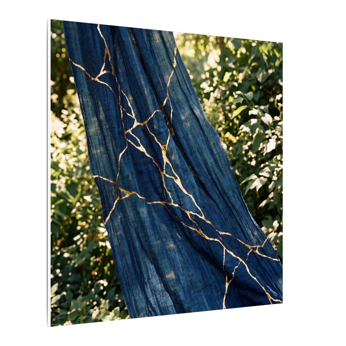 Resilient Silk Drape Canvas Art - Gold Repair Kintsugi