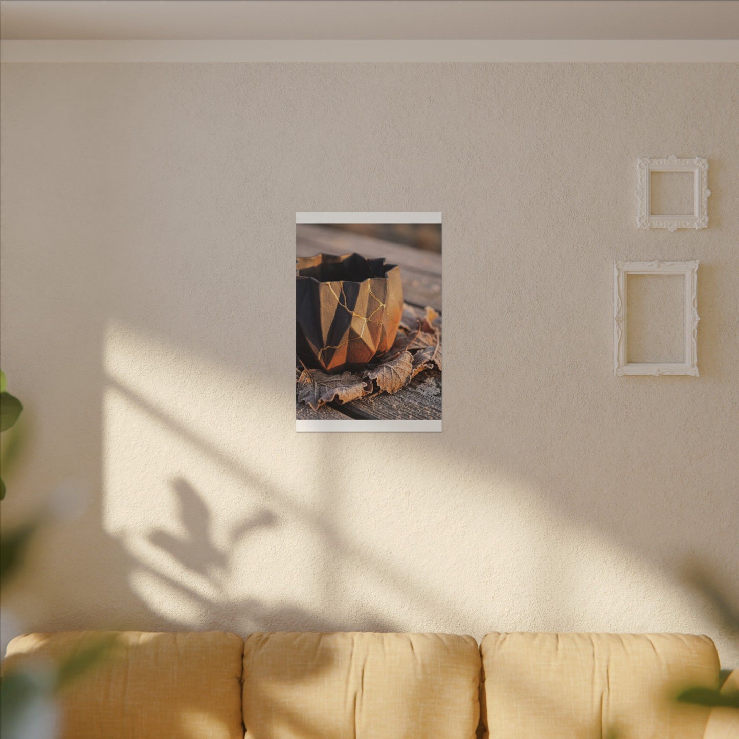 Paper Fold Gold Repair Canvas Art | Philosophical Kintsugi Art