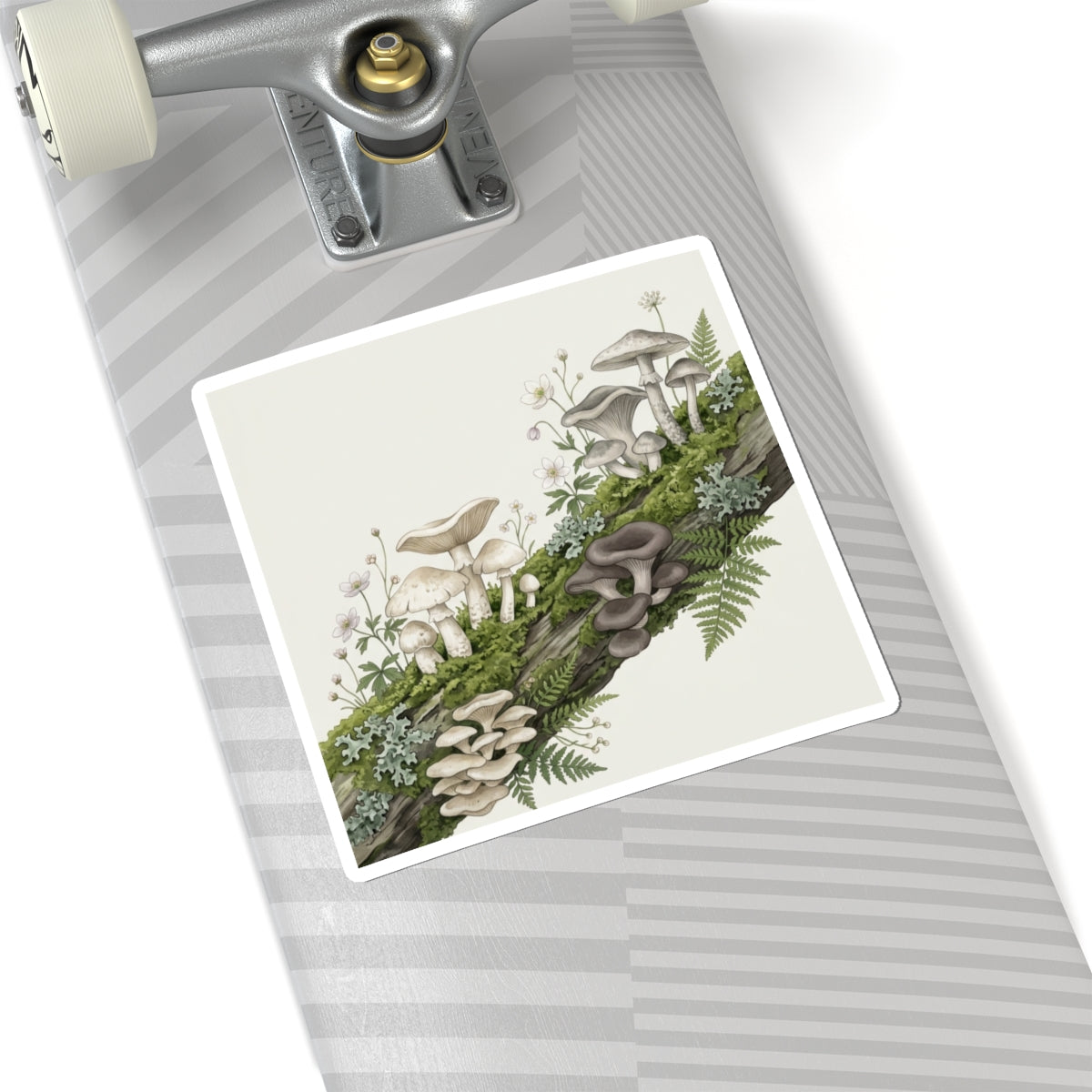 Ma Wild Mushrooms Sticker - Japandi Watercolor Art Print