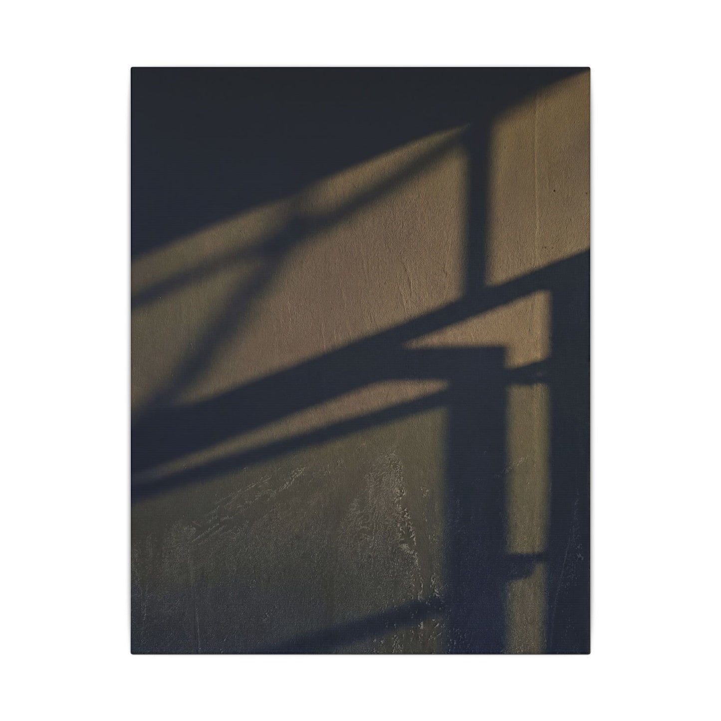 Sophisticated Shadow Play Canvas Art - Moody Minimal Dark Japandi