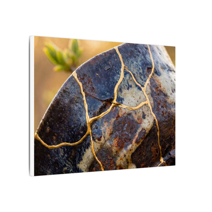Fukinsei Rust Patina Canvas Art - Kintsugi Gold Repair