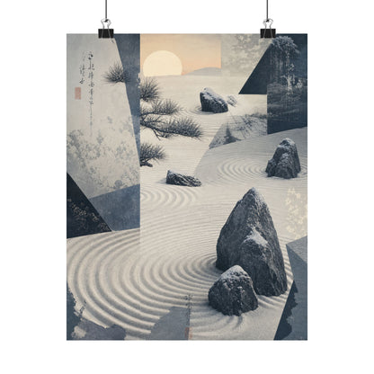 Dawn Rock Garden Wall Art Print - Zen Seijaku