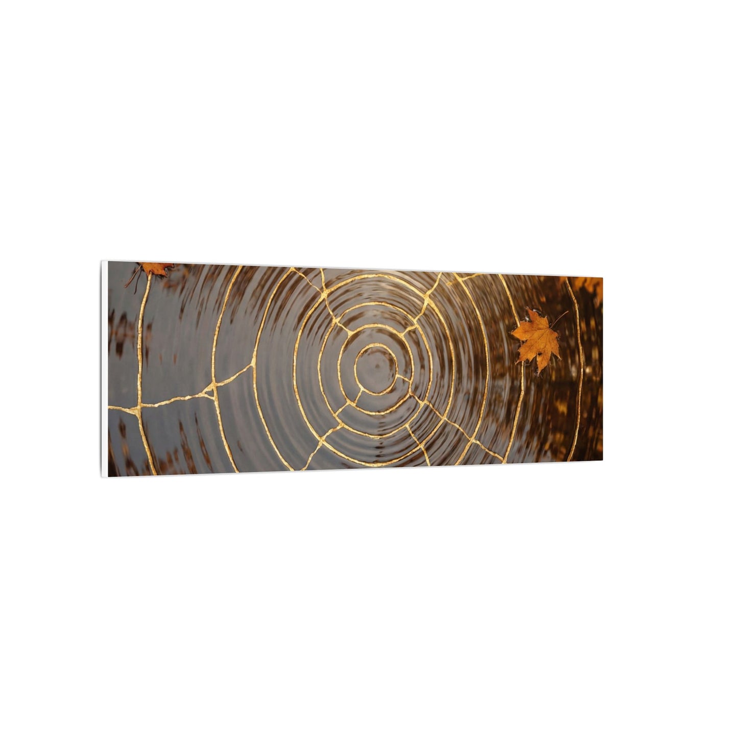 Artful Water Ripple Canvas Art - Gold Vein Kintsugi