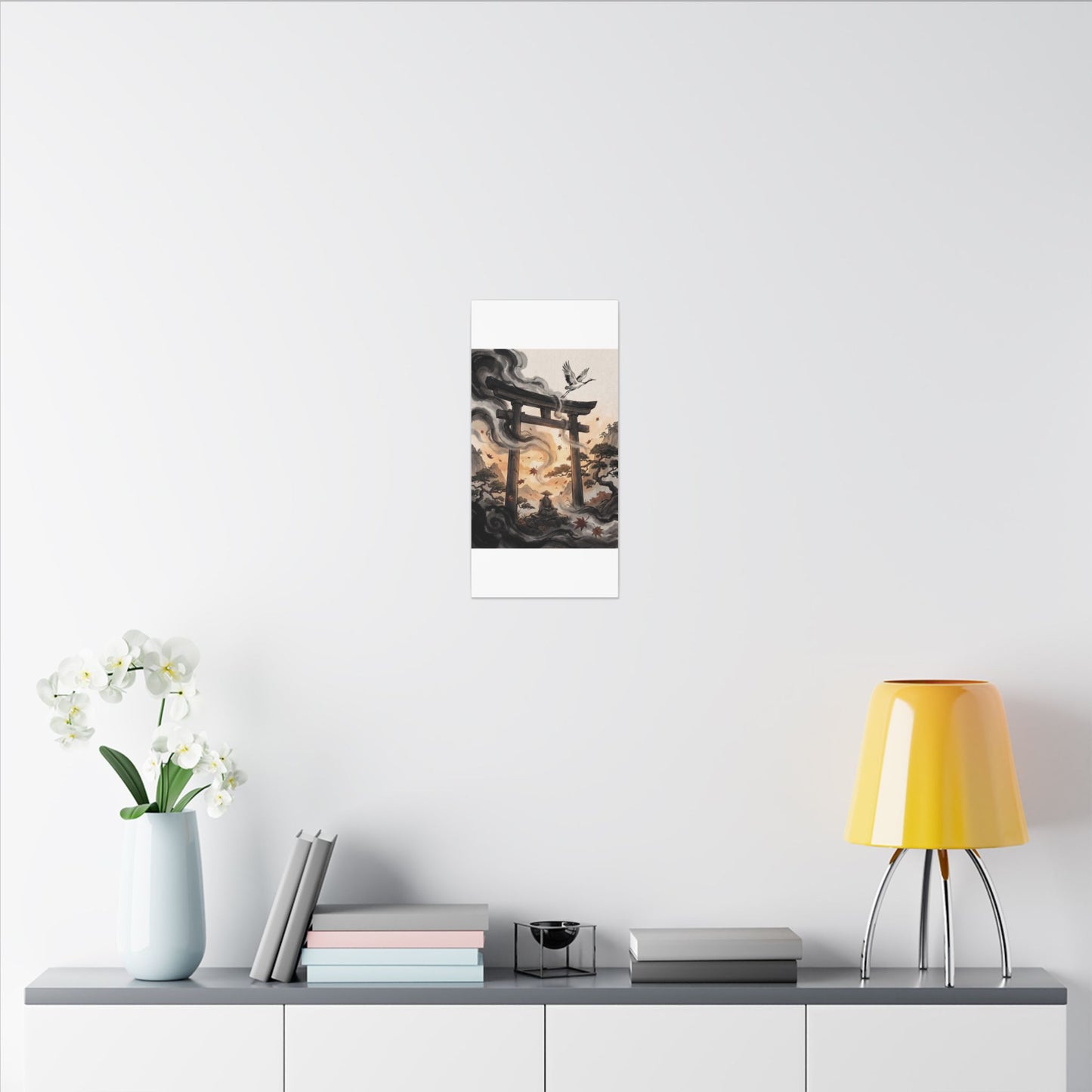 Torii Gate Ukiyo E Inspired Canvas Art | Serene Zen Art