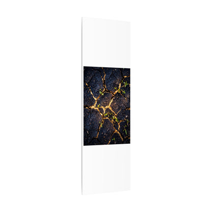 Spring Cracked Earth Crackle Gold Canvas Art | Healing Decor