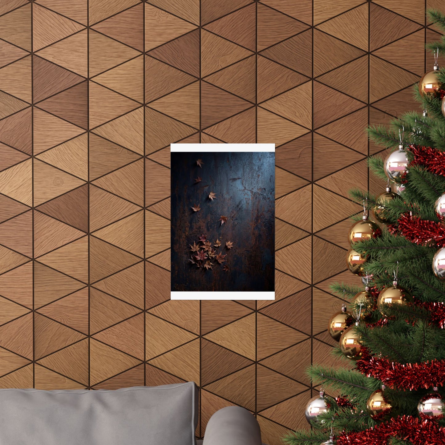 Rust Patina Wall Art Print | Autumn Dark Japandi Shadow Zen Art