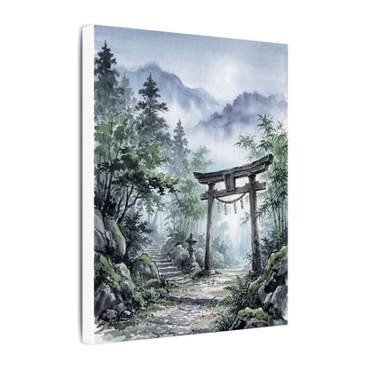 Moonlight Torii Gate Canvas Art - Zen Fukinsei