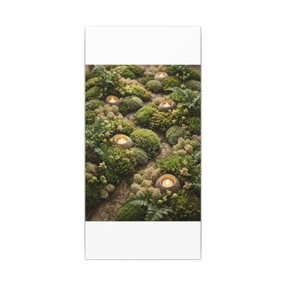 Moss Close Up Japanese Pattern Canvas Art | Neutral Japandi Art