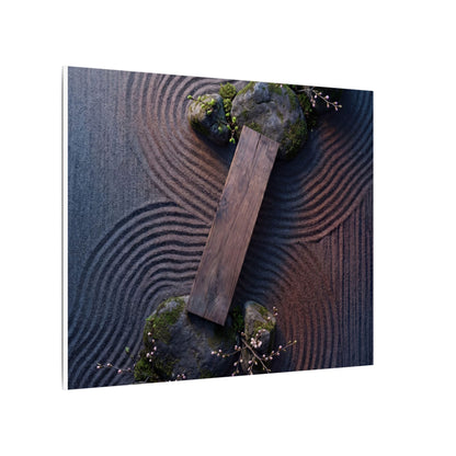 Spring Rock Garden Moody Minimal Canvas Art | Atmospheric Decor