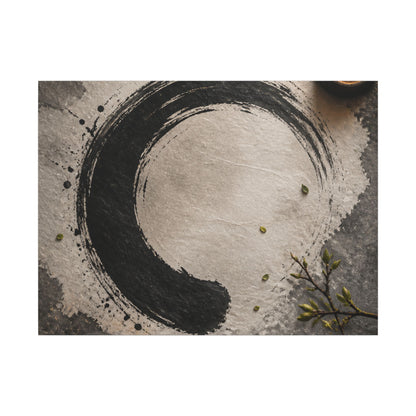 Candlelight Ink Brushstroke Canvas Art - Zen Ma