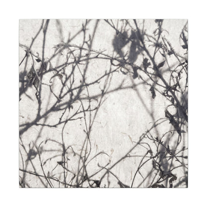 Winter Shadow Play Japanese Pattern Canvas Art | Elegant Decor