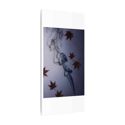 Dark Japandi Incense Smoke in Dawn | Moody Minimal Canvas Art