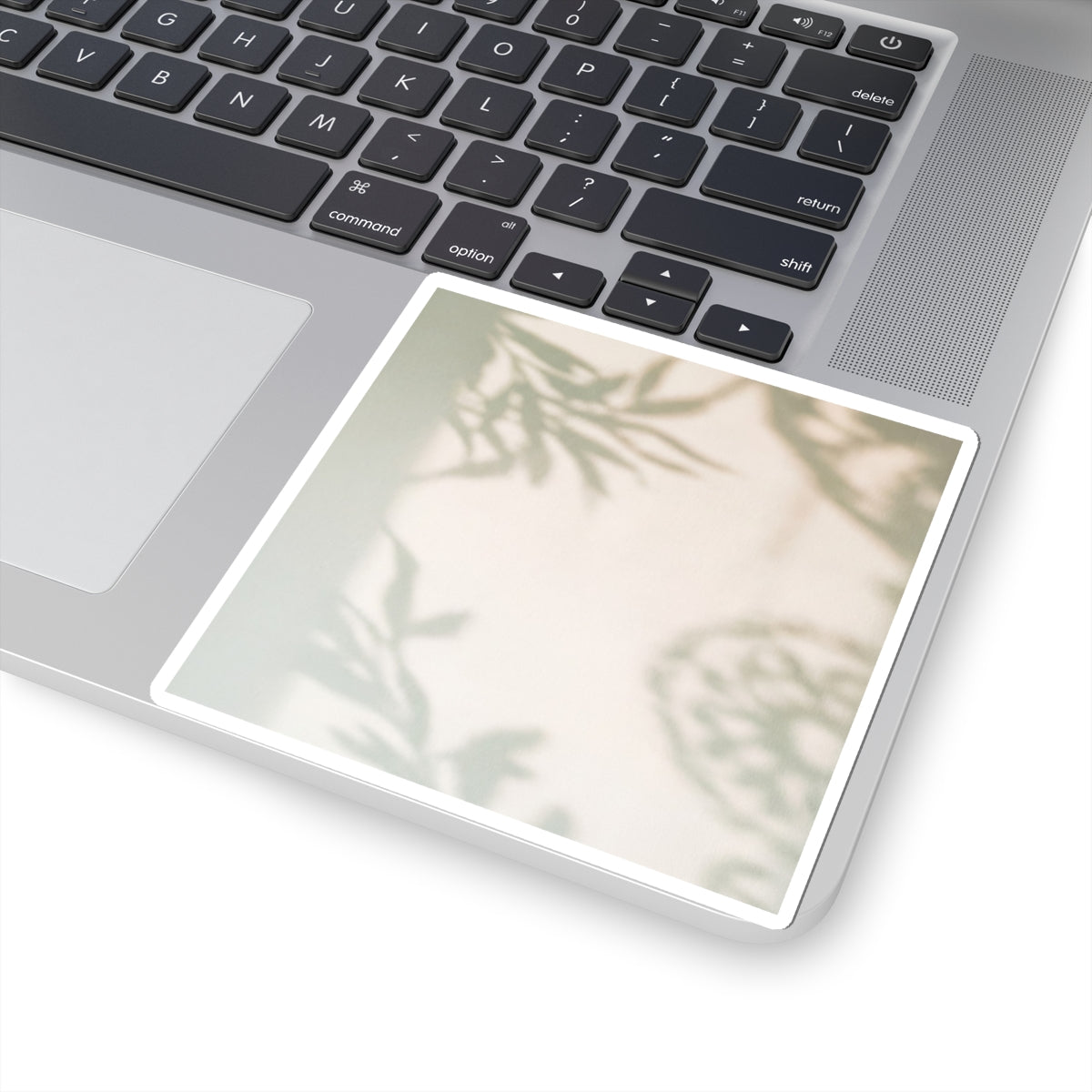 Elegant Shadow Play Sticker - Japanese Pattern Japandi Art Print