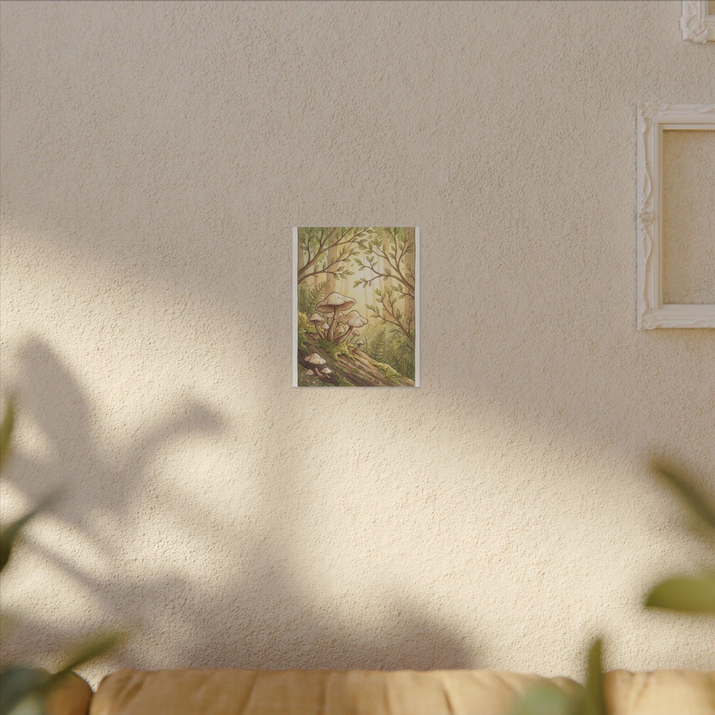 Spring Wild Mushrooms Mushroom Illustration Canvas Art | Cozy Decor