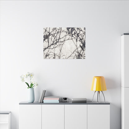 Winter Shadow Play Japanese Pattern Canvas Art | Elegant Decor