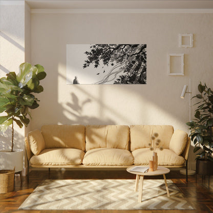 Serene Incense Smoke Canvas Art - Ukiyo E Inspired Zen
