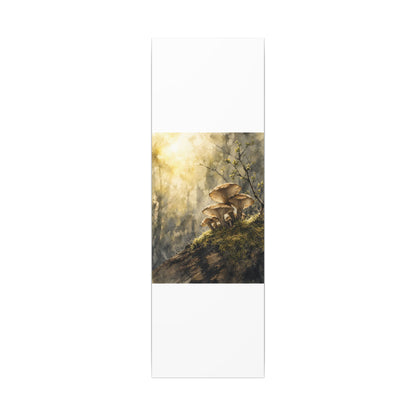 Wild Mushrooms Canvas Art | Spring Japandi Watercolor Art