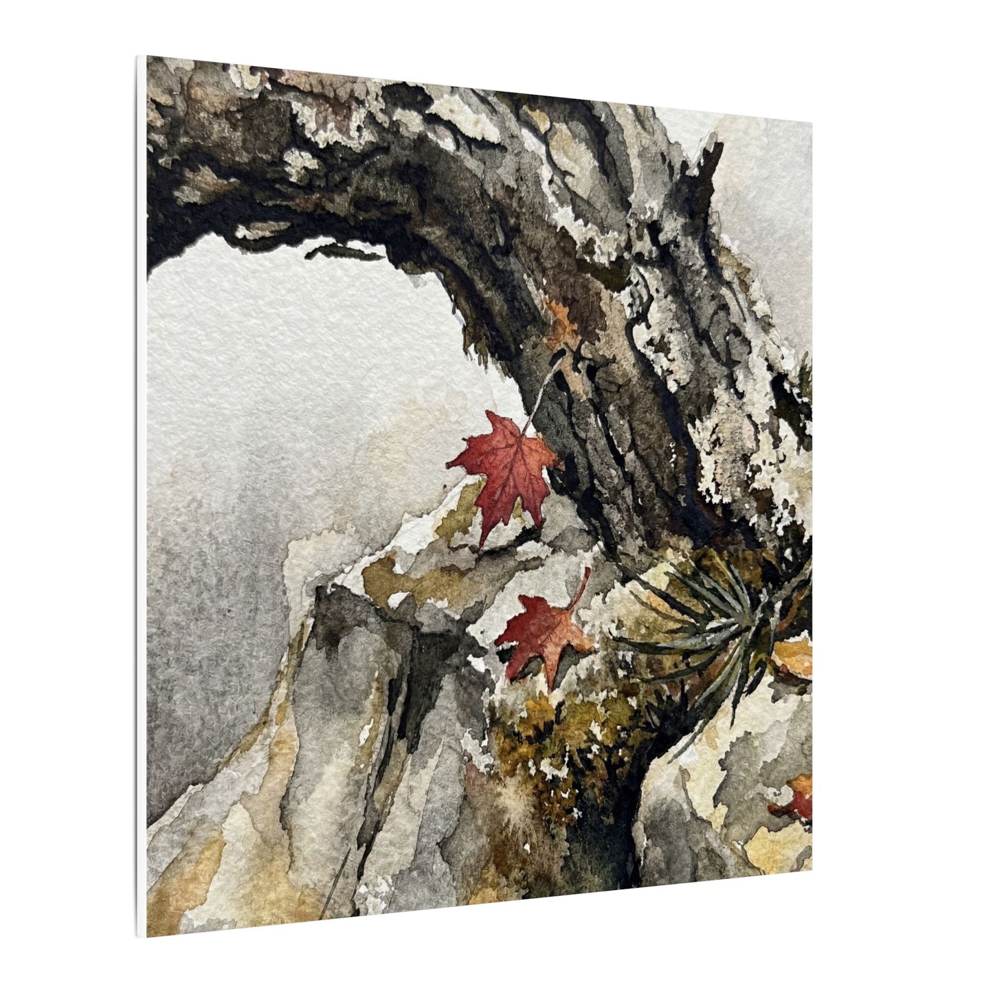 Pine Tree Autumn Canvas Art | Japandi Earthy Design