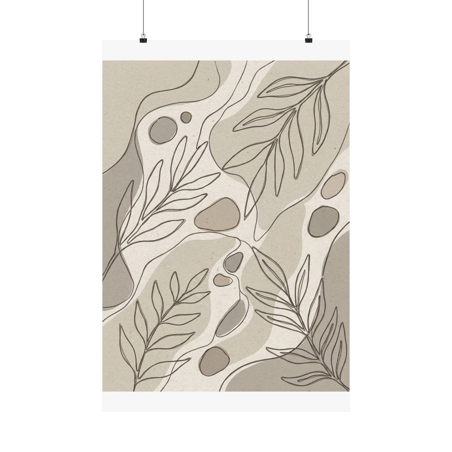 Japandi Minimal Line Wall Art Print Art Print