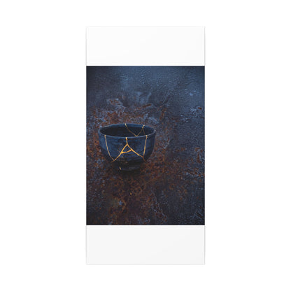 Rust Patina Winter Canvas Art | Kintsugi Healing Design