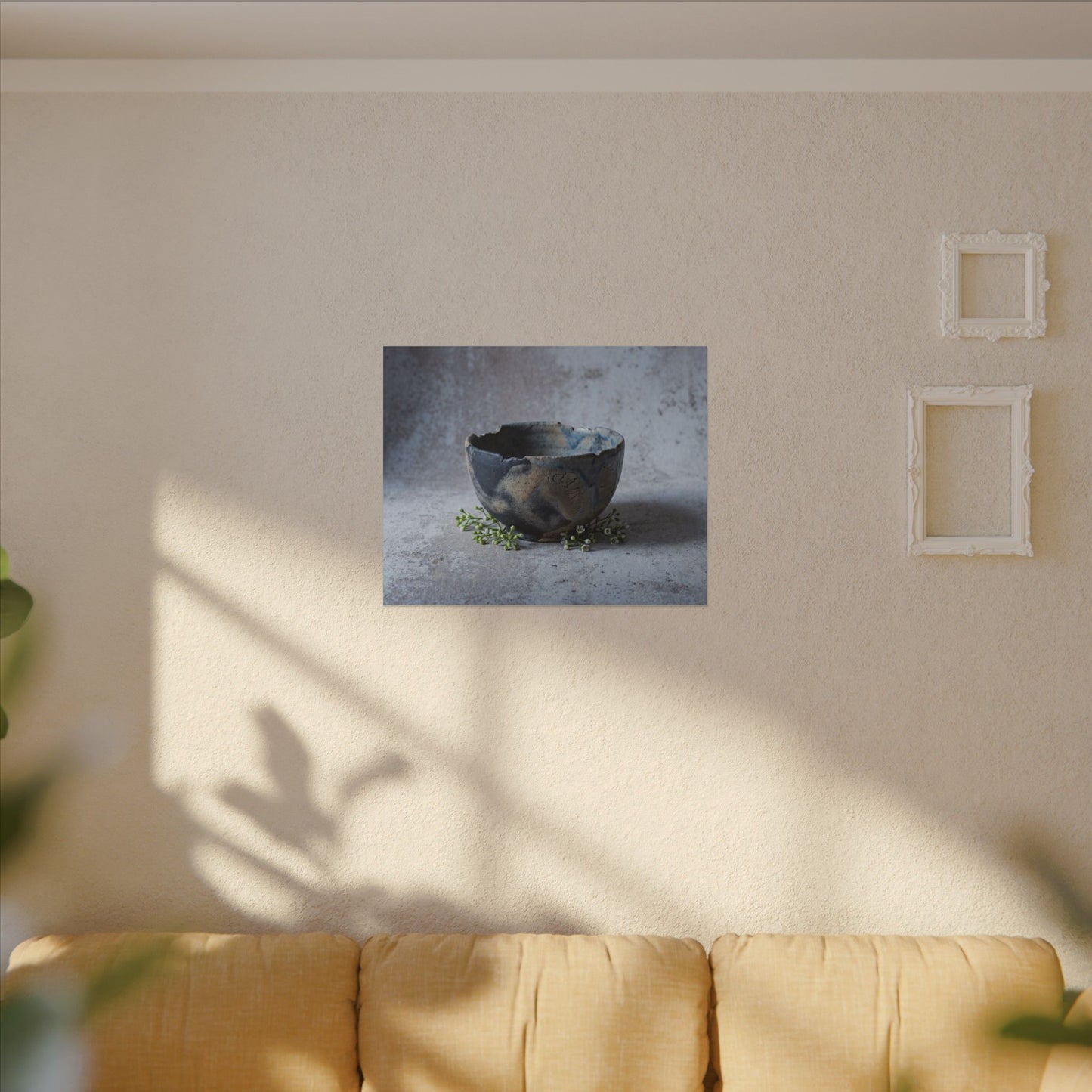 Ceramic Bowl Spring Canvas Art | Japandi Warm Design