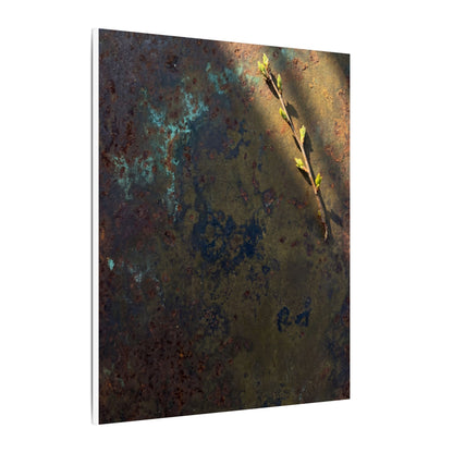 Golden Hour Rust Patina Canvas Art - Dark Japandi Ma