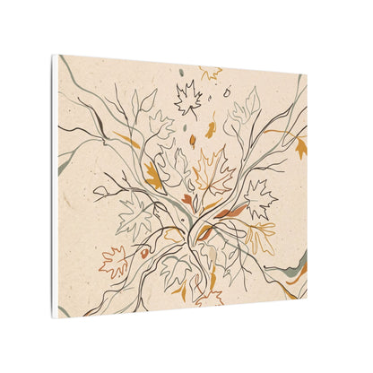 Warm Shadow Play Canvas Art - Minimal Line Japandi