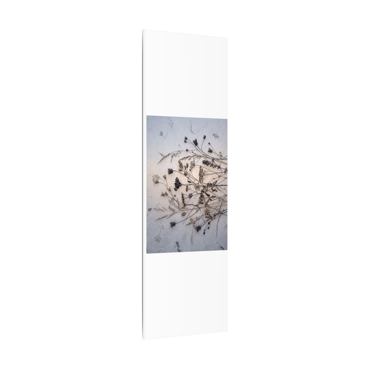 Elegant Dried Flowers Canvas Art - Japanese Pattern Japandi