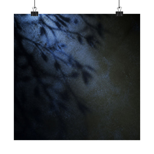 Shadow Play Wall Art Print | Winter Dark Japandi Shadow Zen Art