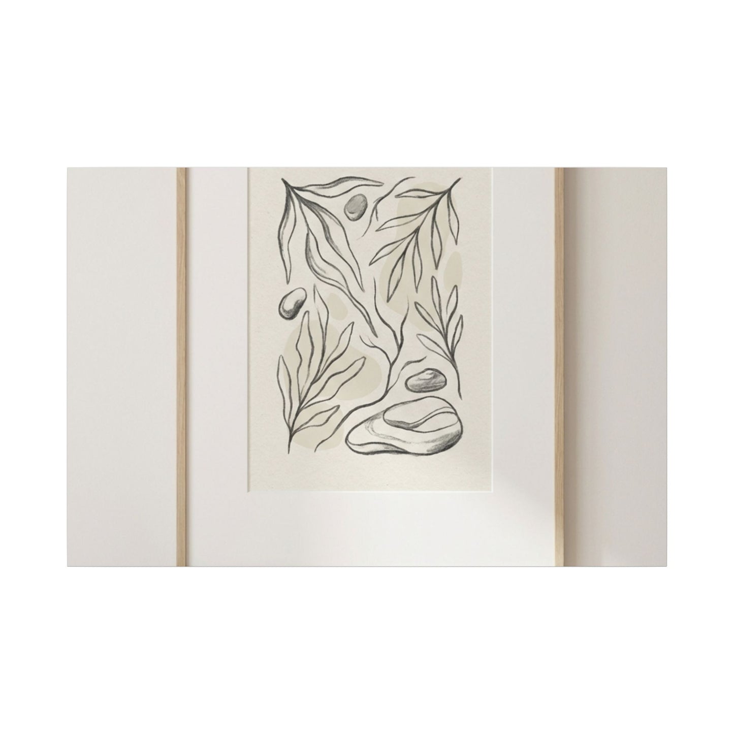 Japandi Charcoal Canvas Art