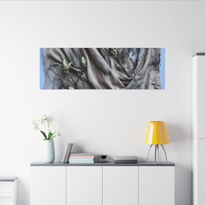 Japandi Silk Drape in Moonlight | Texture Canvas Art