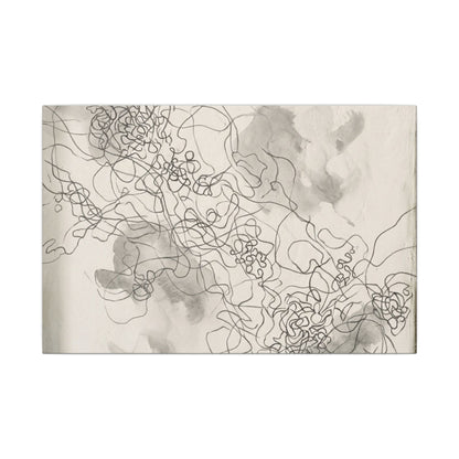 Summer Shadow Play Minimal Line Canvas Art | Earthy Decor