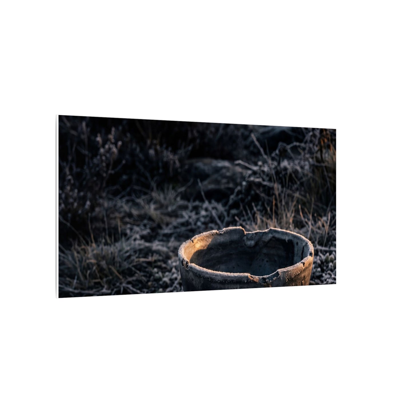 Kanso Ceramic Bowl Canvas Art - Dark Japandi Dark Texture