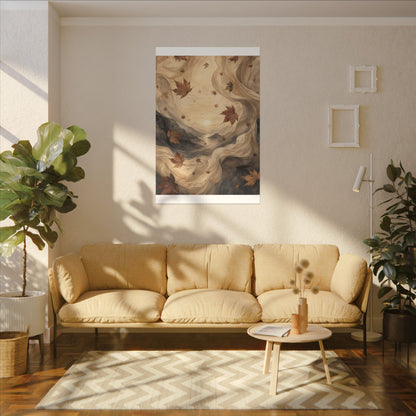 Autumn Silk Drape Watercolor Canvas Art | Earthy Decor