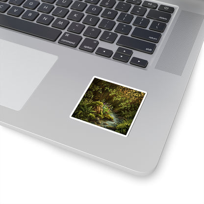 Silk Drape Spring Sticker | Dark Japandi Bold Design
