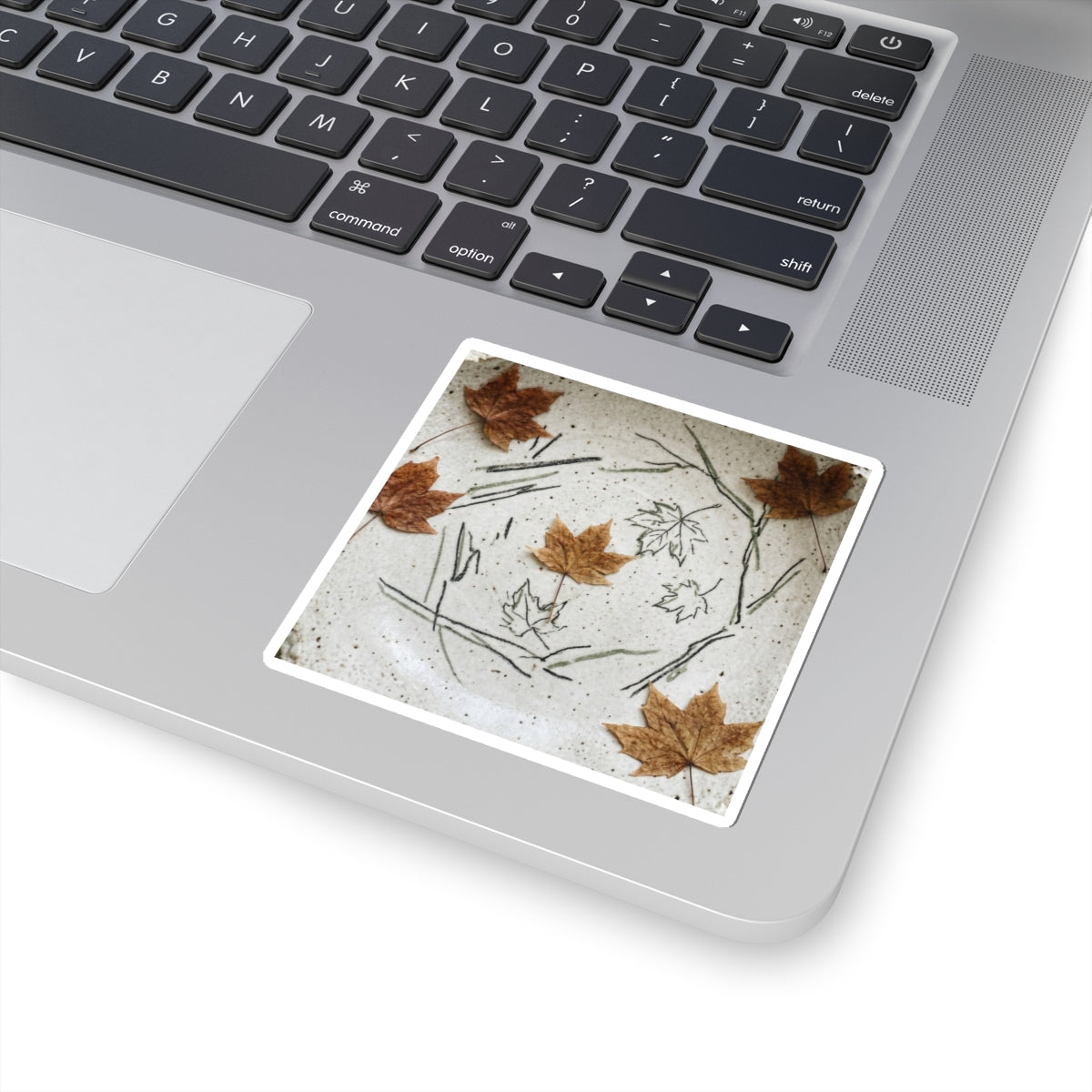 Japandi Ceramic Bowl in Dappled | Minimal Line Sticker