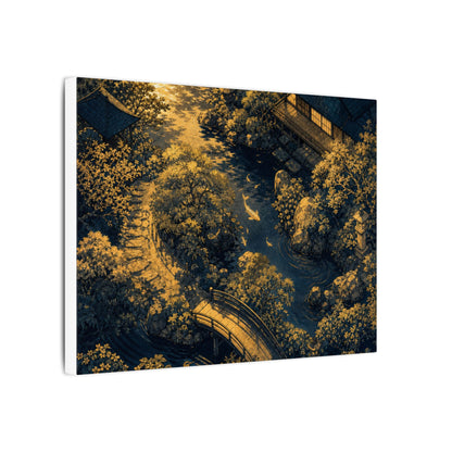 Contemplative Moonlit Garden Canvas Art - Ukiyo E Inspired Zen