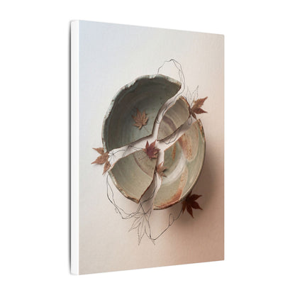 Dawn Ceramic Bowl Canvas Art - Japandi Fukinsei