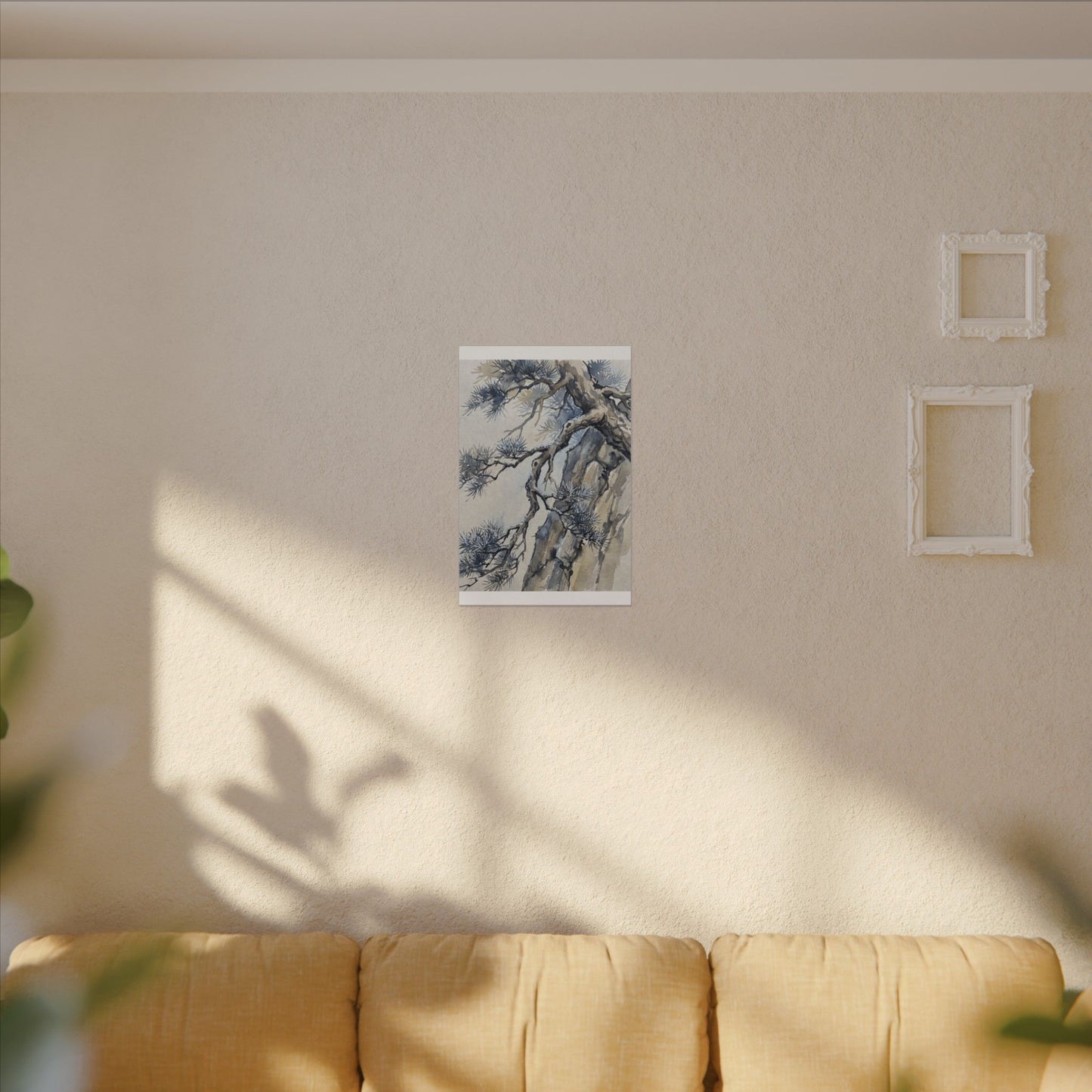 Moonlight Pine Tree Canvas Art - Japandi Seijaku