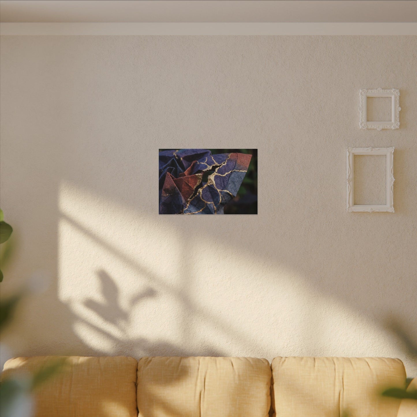 Philosophical Paper Fold Canvas Art - Gold Vein Kintsugi