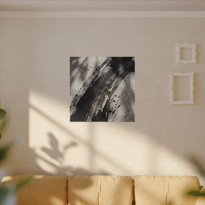 Ink Brushstroke Canvas Art | Spring Dark Japandi Moody Minimal Art