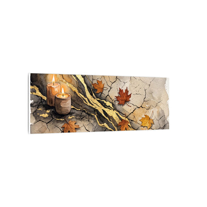 Cracked Earth Autumn Canvas Art | Japandi Warm Design