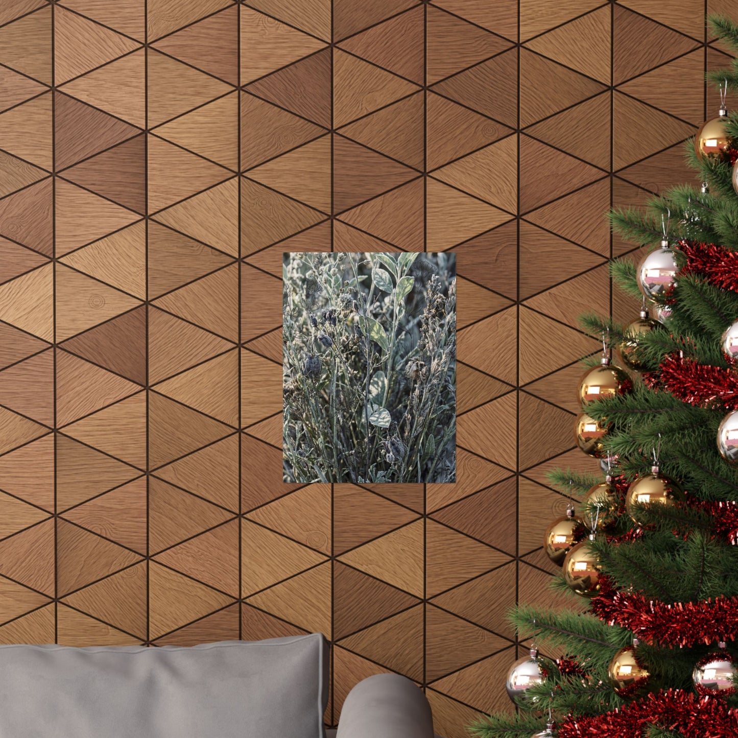 Dried Flowers Winter Wall Art Print | Japandi Neutral Design