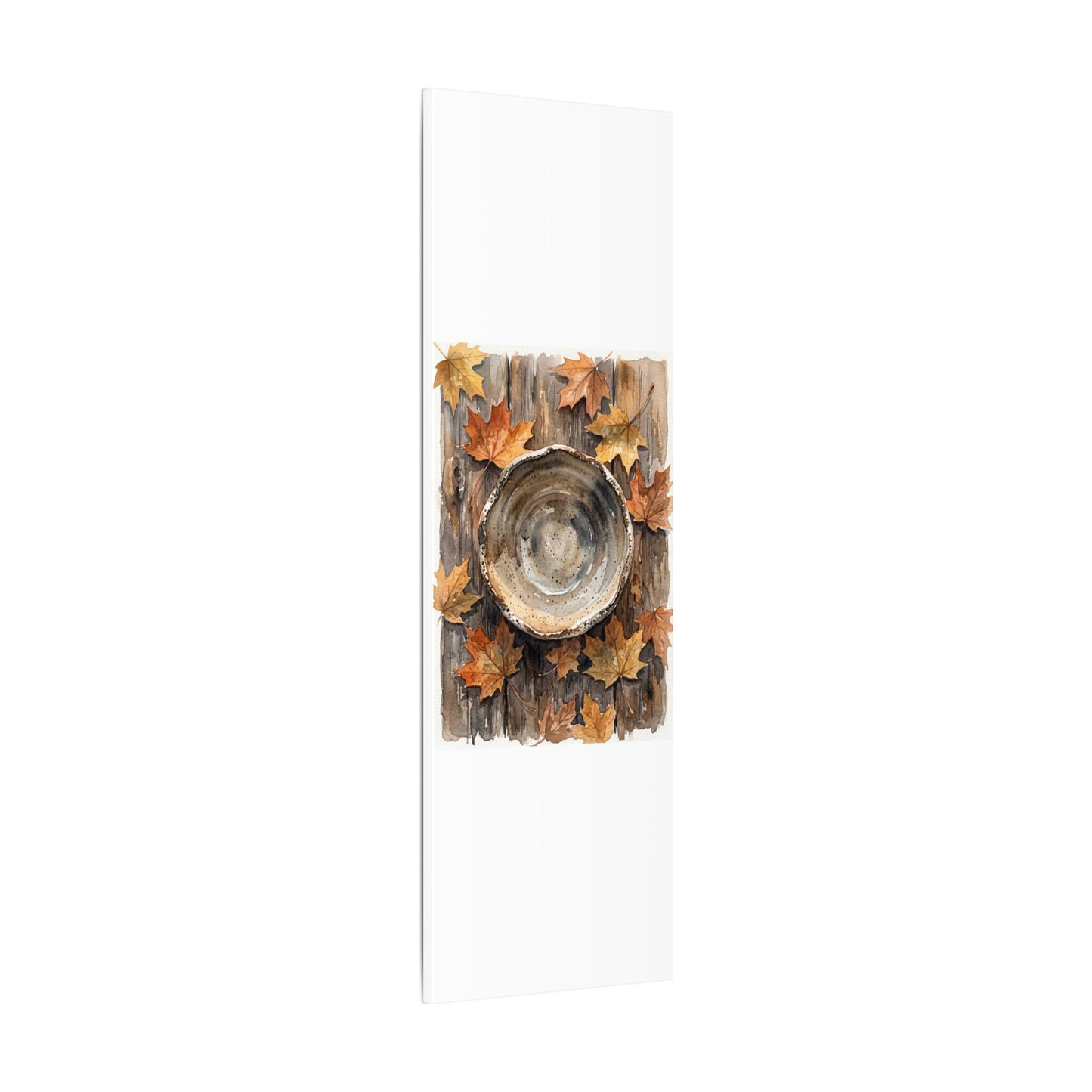 Ma Ceramic Bowl Canvas Art - Japandi Watercolor