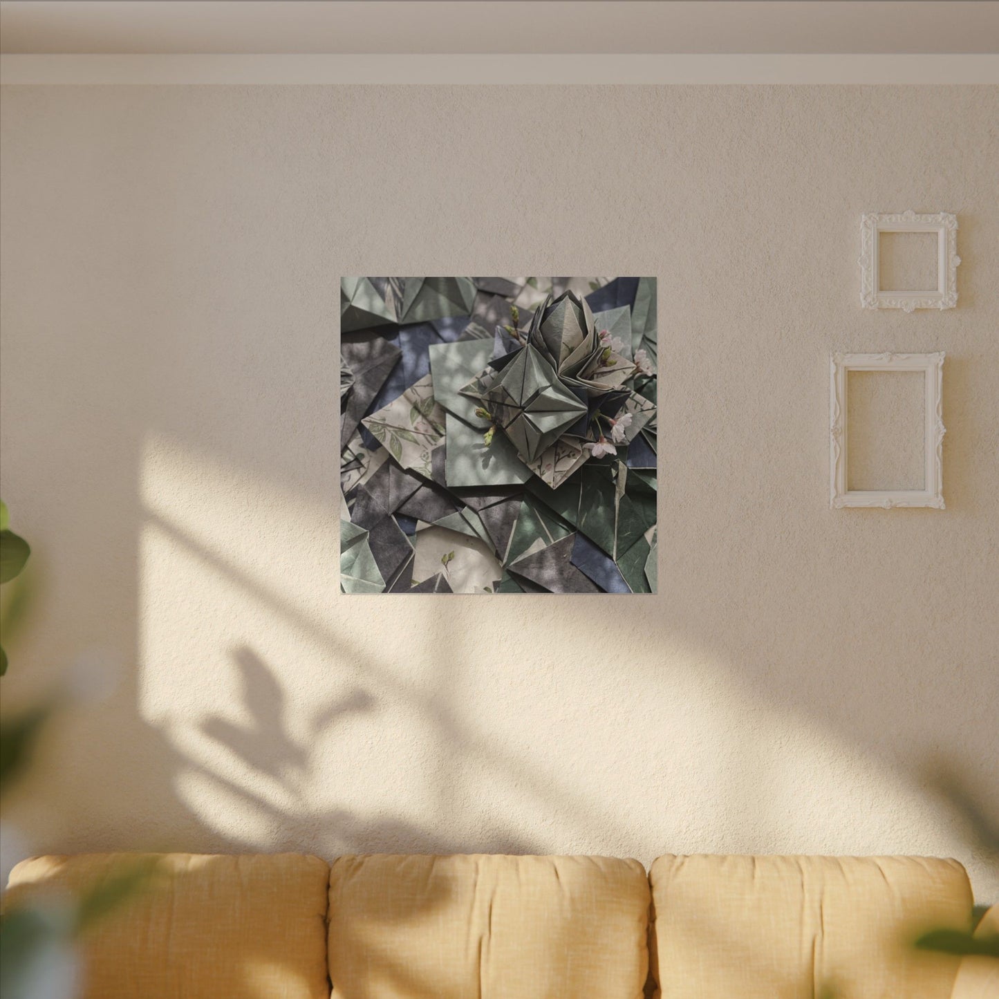 Shibui Paper Fold Canvas Art - Japandi Japanese Pattern