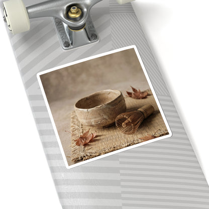 Tea Ceremony Texture Sticker | Elegant Japandi Art