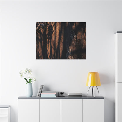 Golden Hour Shadow Play Canvas Art - Dark Japandi Fukinsei