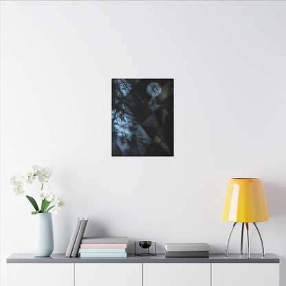 Shadow Play Winter Canvas Art | Dark Japandi Luxurious Design