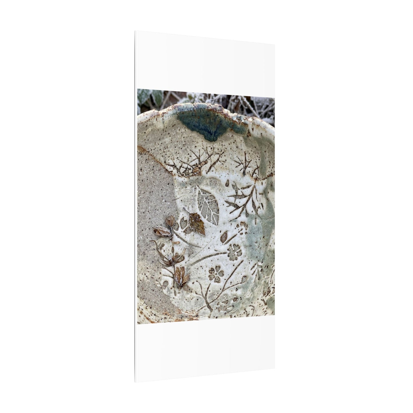 Ceramic Bowl Winter Canvas Art | Japandi Earthy Design