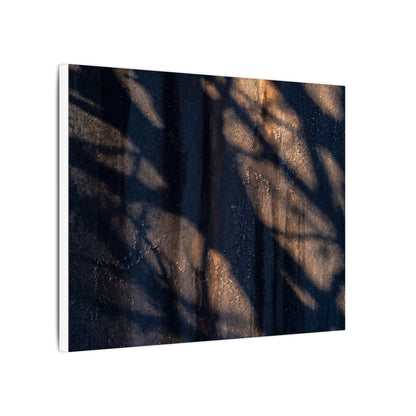 Dark Japandi Shadow Play in Golden Hour | Shadow Zen Canvas Art